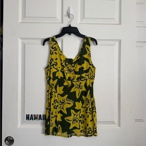 *SOLD* Manuhealii Green and Yellow Tank Top